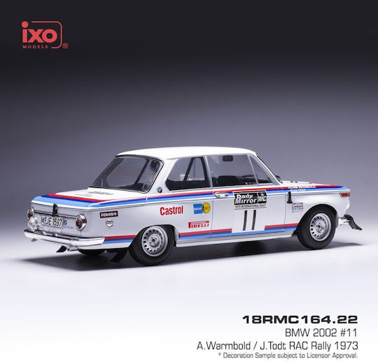 Model Mașină BMW 2002 #11 Rac Rallye 1973 Warmbold Todt Scara 1:18 Ixo