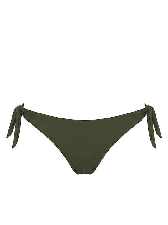Bikini Slip με Κορδονάκια Πράσινο