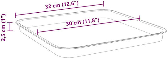 vidaXL Plastic Black Pot Plate 32x32cm Set of 6 42020365
