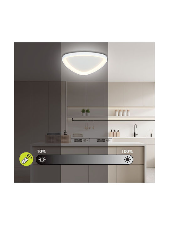 Vivalux Ceiling Light 51cm White with Integrated LED and Remote Control