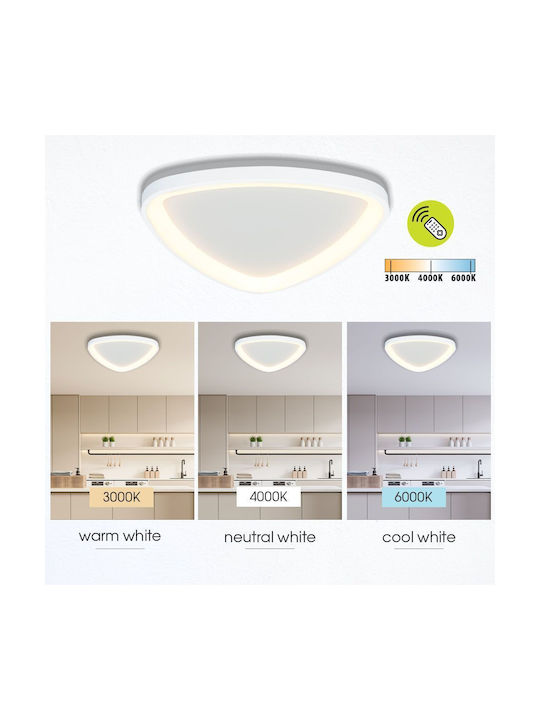 Vivalux Ceiling Light 51cm White with Integrated LED and Remote Control