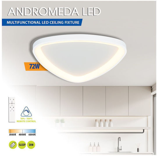 Vivalux Ceiling Light 51cm White with Integrated LED and Remote Control