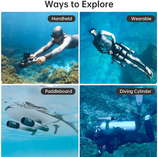 Waydoo Subnado Plus Underwater Scooter With Maximum Speed 6.1km/h Battery Autonomy 60min And Weight 1.8kg
