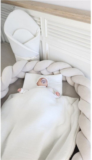 Qmini Babydecke Wickeltücher für Kinderzimmer Baumwolle Beigefarben 75x75cm
