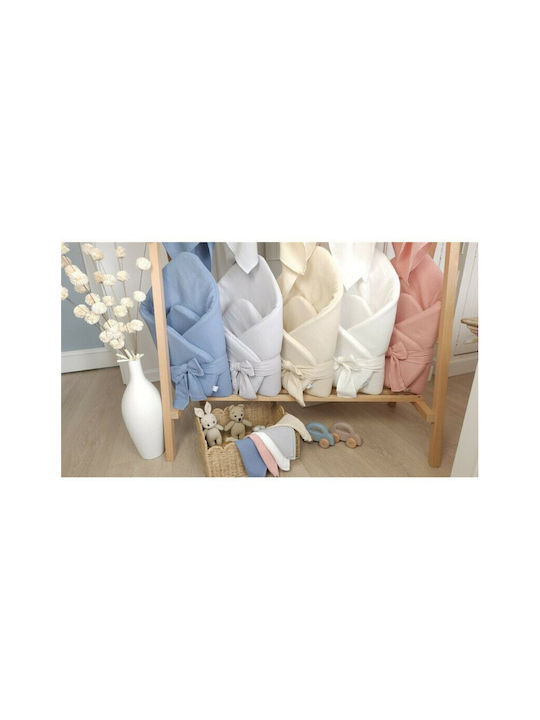Qmini Pătură Pepinieră Swaddling 100% Bumbac Bej 75x75 cm