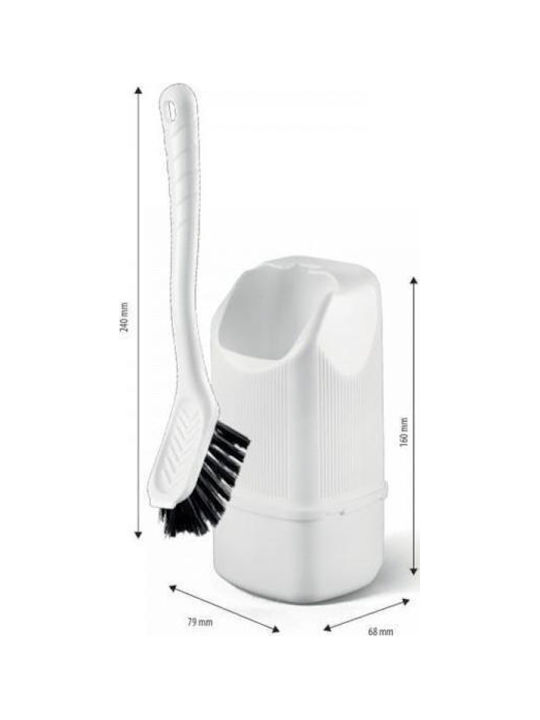 Lampa Plastic Bathroom Toilet Brush White