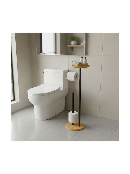 Relaxdays Floor Paper Holder Metallic Multicolour