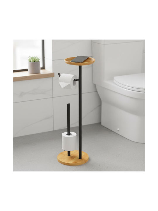 Relaxdays Floor Paper Holder Metallic Multicolour