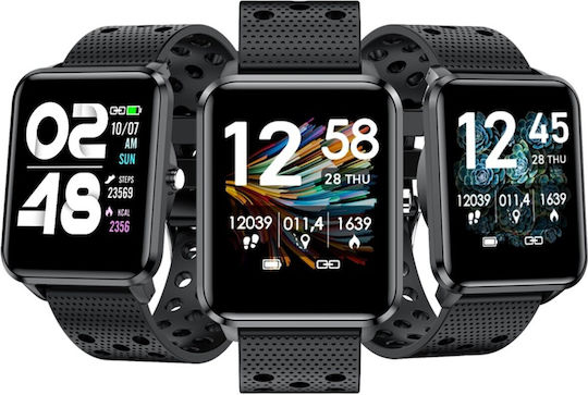 Bemi KIX-M Smartwatch with Heart Rate Monitor Black