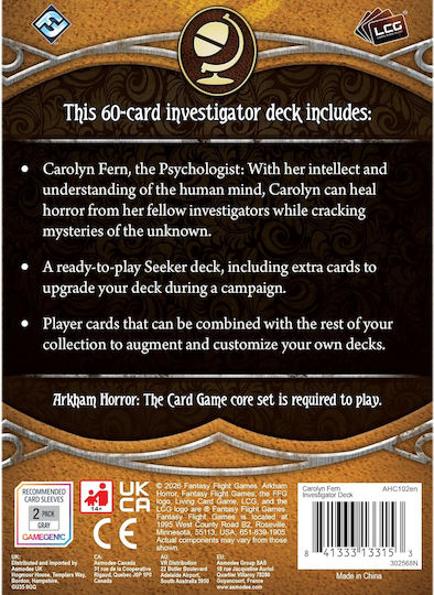 Arkham Horror Card Game – Carolyn Fern Investigator Deck