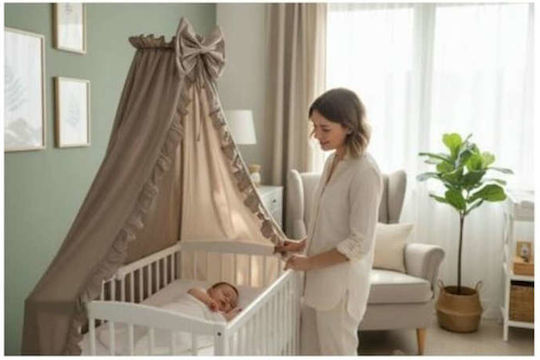 MimiNu Baby Moskitonetz Für Kinderbett Beiges