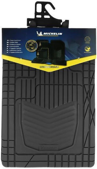 Michelin Set Față Spate Covoare Auto Universal 4 Bucăți Cauciuc Negre 009072