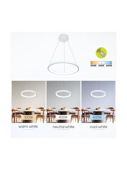 Led Ceiling Pendant Light Alexa-p Φ50cm 55watt Cct White Viv005255