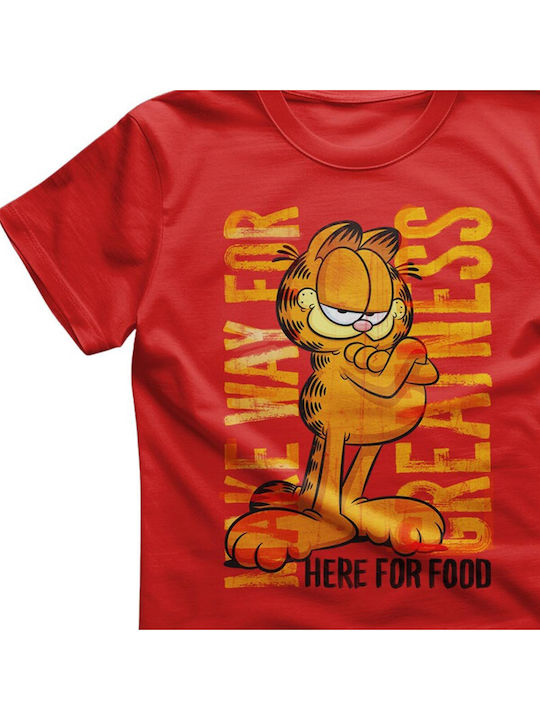 Garfield Make Way Greatness T-shirt Red Unisex Via-1-gar012-rd Garfield Make Way Greatness T-shirt Red Unisex Via-1-gar012-rd