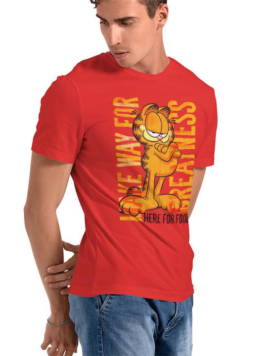 Garfield Make Way Greatness T-shirt Red Unisex Via-1-gar012-rd
