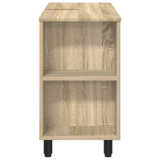 vidaXL Πάγκος με Νιπτήρα Μ80xΒ35xΥ60cm Ανοιχτό Γκρι