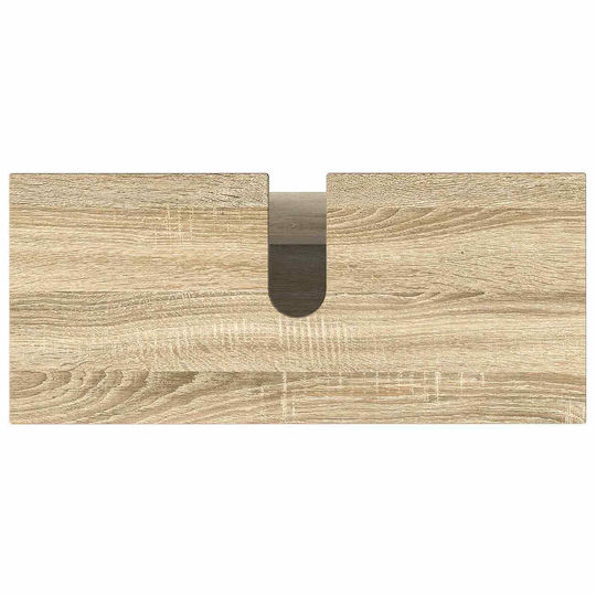 vidaXL Πάγκος με Νιπτήρα Μ80xΒ35xΥ60cm Ανοιχτό Γκρι