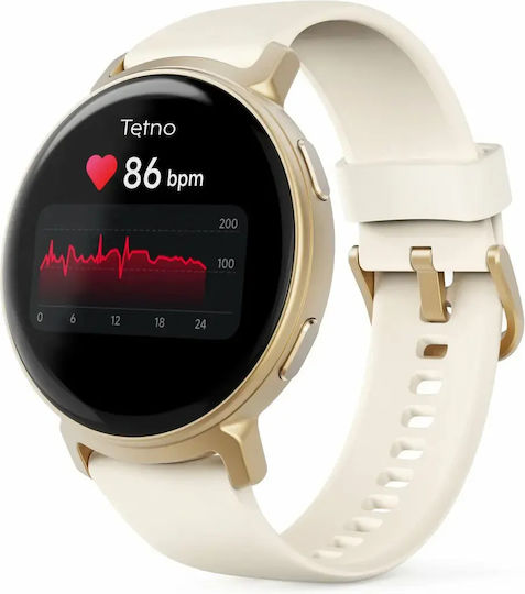 HAMA 7020 43mm Smartwatch with Heart Rate Monitor (Gold)