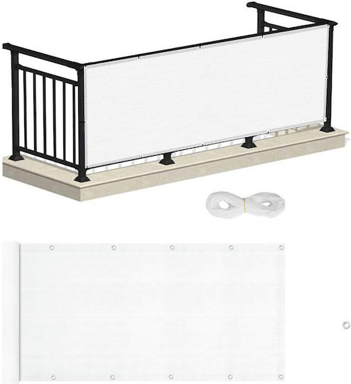 Grasher Netz- und Schattengewebe Balkon Weiß Antivento 1,800x6m 85% Schattierungsnetz