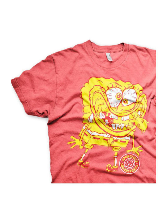 Spongebob Weird T-shirt Red Heather Unisex Nic-1-sb008-h78-13-rh