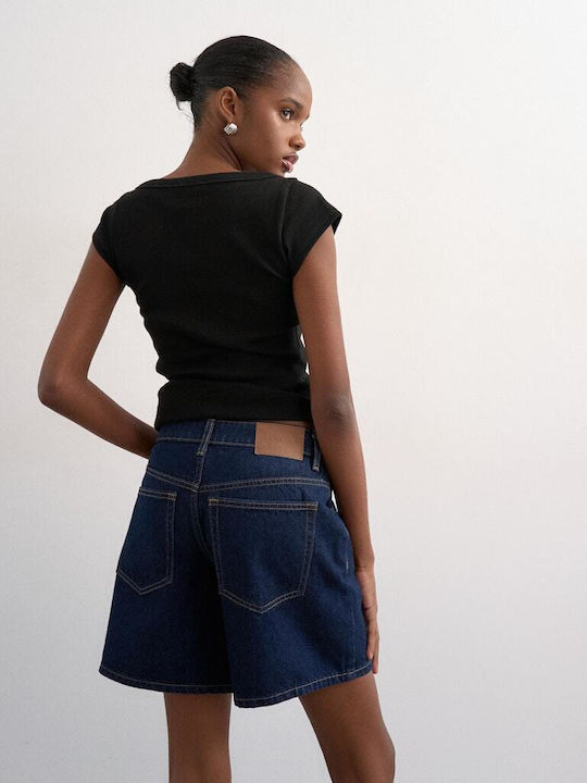 Topshop Γυναικείο Τζιν Σορτς Μπλέ