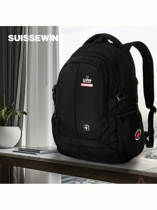 Suissewin Backpack Αδιάβροχο Μαύρο