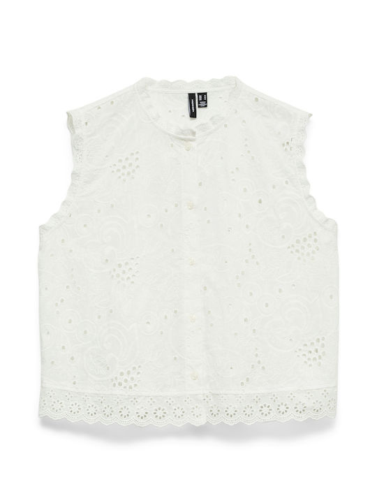 Women's Cotton Sleeveless Top White