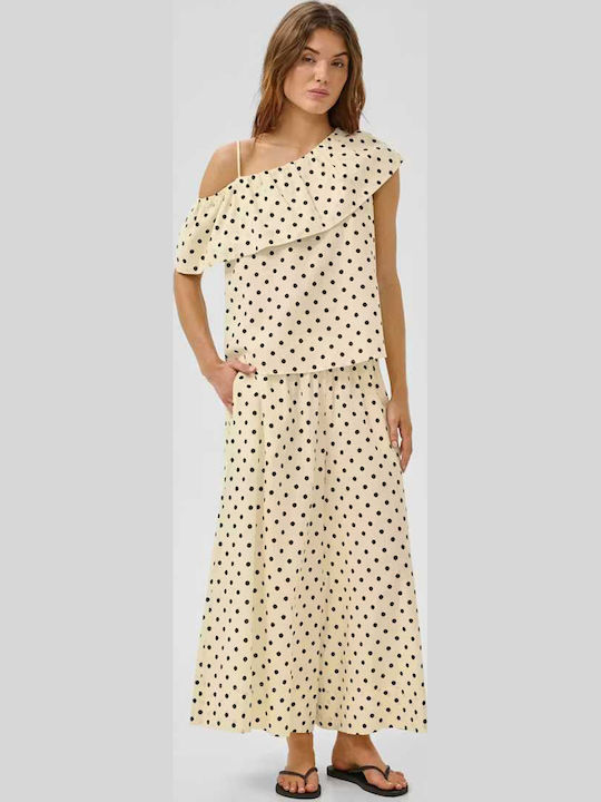 Women's Fabric Trousers Beige