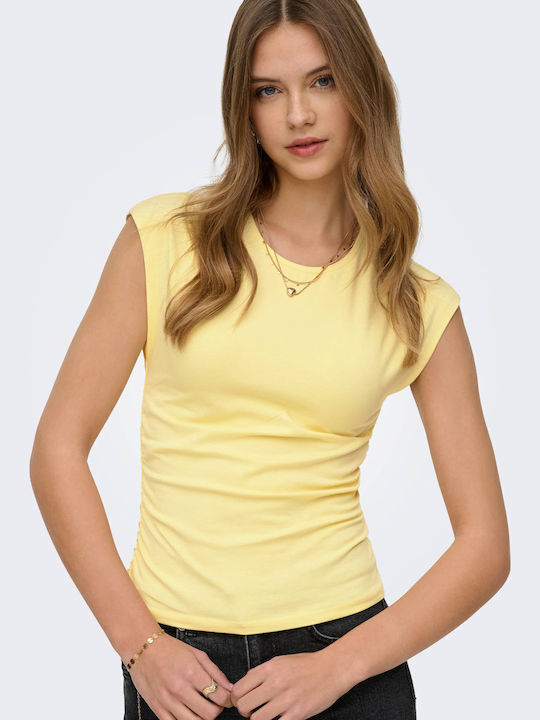 Γυναικεία Μπλούζα Βαμβακερή Αμάνικη Yellow