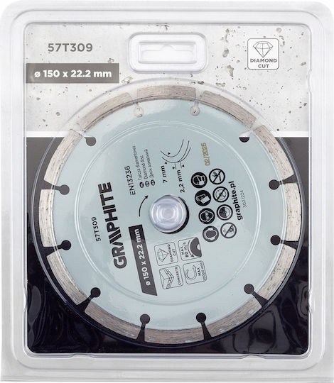 Graphite Δίσκος Κοπής Δομικών Υλικών 150mm