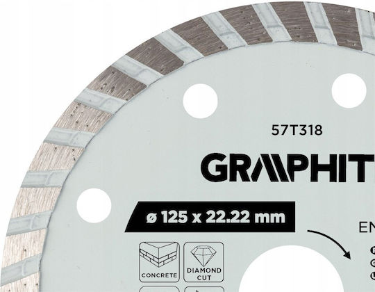 Graphite Turbo Δίσκος Κοπής Δομικών Υλικών 125mm