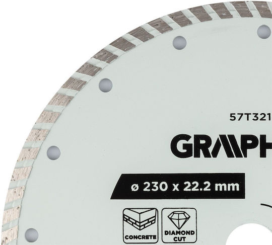 Graphite Turbo Δίσκος Κοπής Δομικών Υλικών 230mm