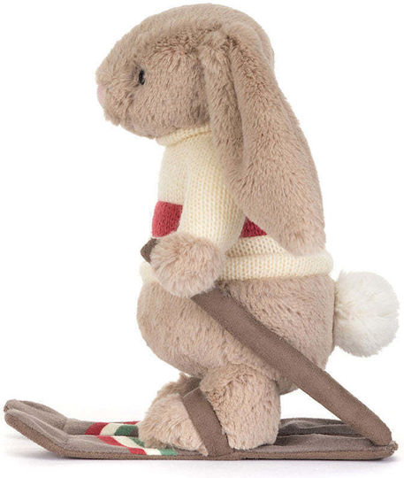 Jellycat Soft Toy Bashful Bunny Gold Medal Ski Outfit-bas3bsk