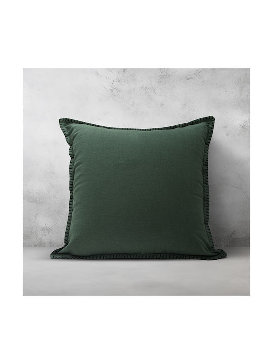 Lino Home Διακοσμητική Μαξιλαροθήκη Tavola από 100% Βαμβάκι Πράσινο 45x45εκ.