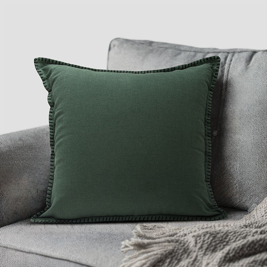 Lino Home Калъф За Възглавница Tavola От 100% Памук Зелен 45x45см