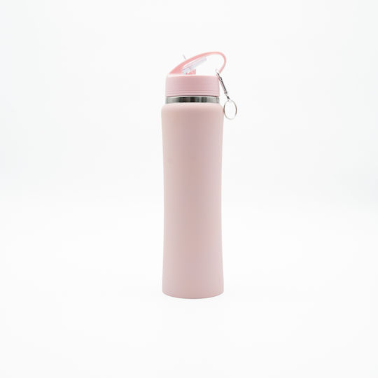 TnS Stainless Steel Thermos Bottle 750ml Stainless Steel with Straw and Handle