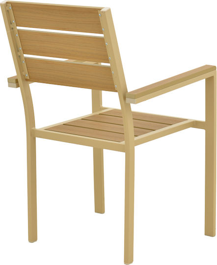 Scaun De Exterior Din Aluminiu Breze Cappuccino 57.5x60x88 Cm