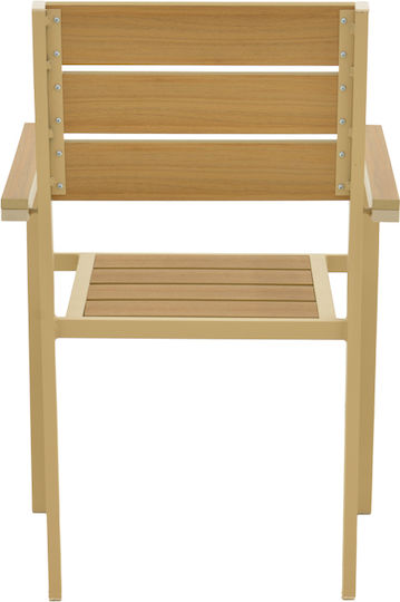 Scaun De Exterior Din Aluminiu Breze Cappuccino 57.5x60x88 Cm