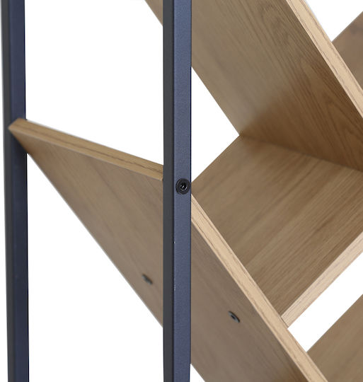 Βιβλιοθήκη Orunta Μαύρο 40x26.5x125εκ.