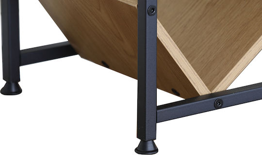 Βιβλιοθήκη Orunta Μαύρο 40x26.5x125εκ.