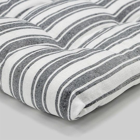 Lino Home Μαξιλάρι Καρέκλας Κήπου Nubbie Σκούρο Γκρι 40x40εκ.