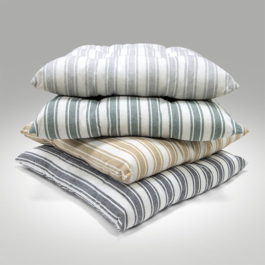 Lino Home Μαξιλάρι Καρέκλας Κήπου Nubbie Σκούρο Γκρι 40x40εκ.