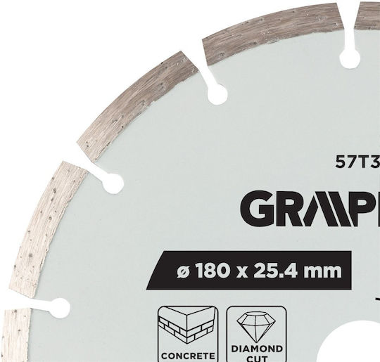 Graphite Segment Diamond Cutting Disc 180 X 25.4 Mm Dry Use