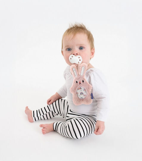 Infantino Pacipal Plush & Pacicrib Bunny Pink Gift Set Plush Pacifier Ribbon Clip Bunny