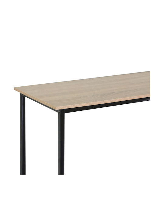 Consolă din Lemn și Metal Negru M106xL35xÎ81cm