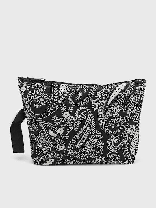 Noidinotte Schwarzes Stofftaschen mit Reißverschluss 28x20x5