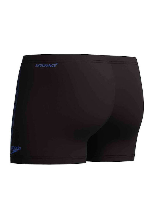 Logo Men's Swimwear Shorts Black/Blue with Patterns