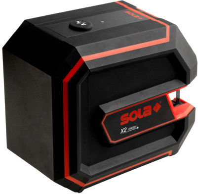 Зелен Линеен Лазерен Нивелир Sola X2 Green Професионален 30/80 М 0.2 Мм 4 Aa Батерии Статив Куфар