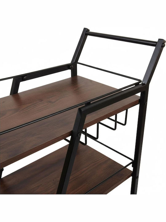 Relaxdays Metallic Kitchen Trolley 3 Tiers Multicolour 39x29x83cm