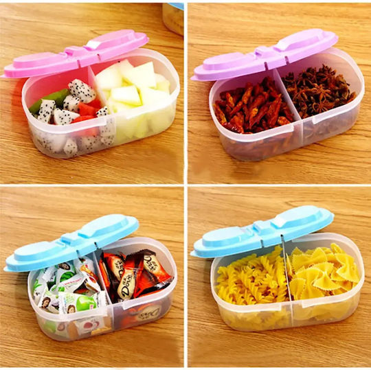 Pandaboo Plastic Pink Lunch Box with Compartments